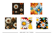 Daisy Retro Art Style Patterns, a Pattern Graphic by karenfoleyphoto (Thumbnail 2 of 5)