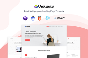 Vakavia - React Landing Page Theme