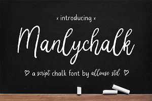 Manlychalk A Script Chalk Font