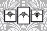 Tribal Pattern Manta Ray Sea Animal, an Animal Illustration by Membara Graphic (Thumbnail 4 of 5)