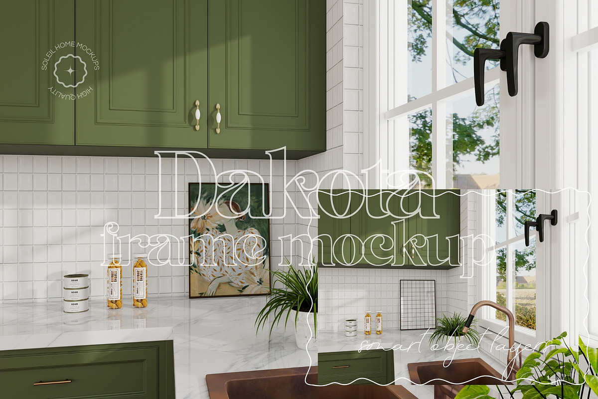 DAKOTA| Cottage Kitchen Mockup Set, a Household Mockup by SoleilHomeMockups (Photo 4 of 12)