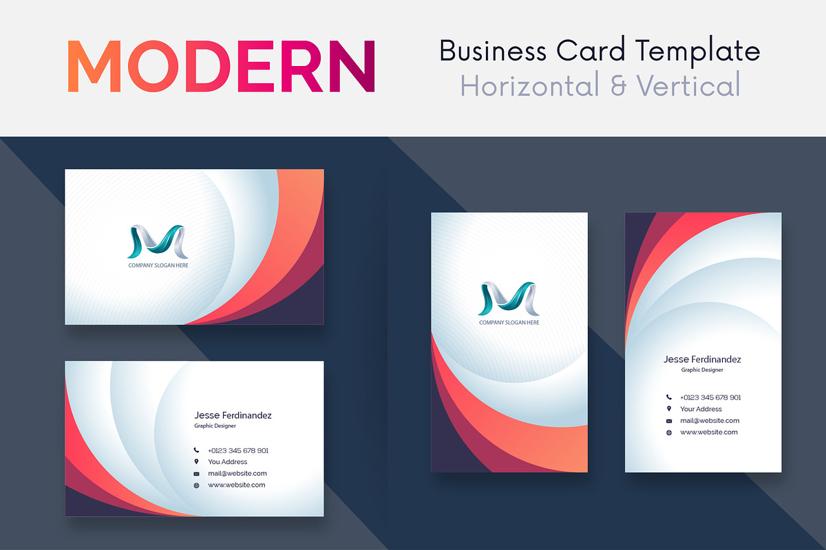 Modern 50 Business cards Bundle, a Business Card Template by M6 Gallery (Photo 5 of 52)