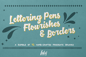 Flourish & Border Procreate Brushes