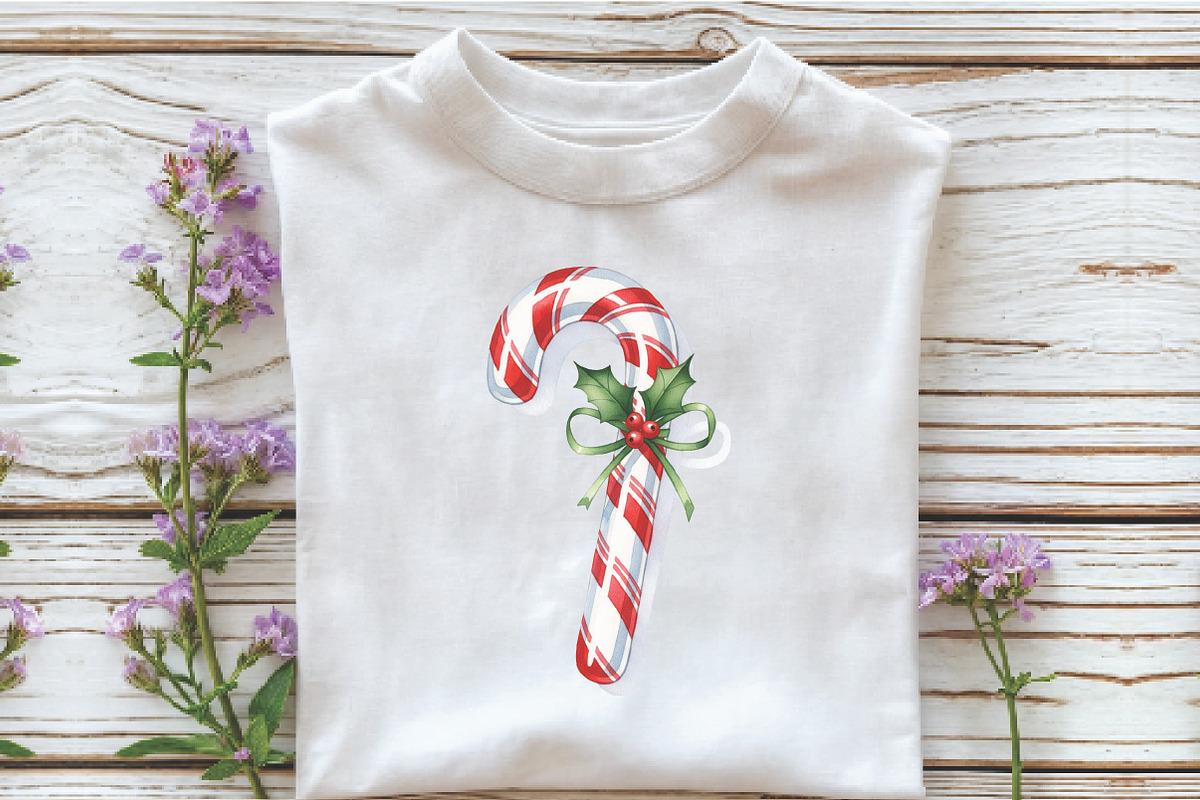 Christmas Candy Cane Clipart, an Illustration by Libby Wishes (Photo 4 of 7)