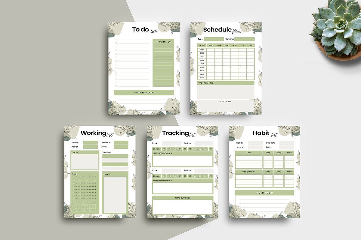 Ultimate Planner Bundle Pack, a Stationery Template by Ultimate Template Shop (Photo 2 of 7)