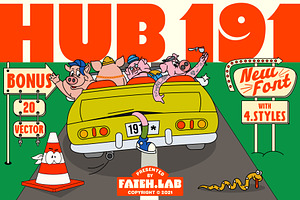 Hub 191 | Cheerful Font, a Sans Serif Font by Fateh.Lab