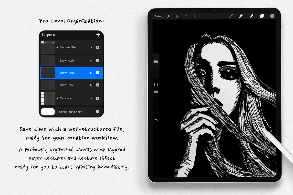 Procreate Ars Lineandi Pen Studio, a Brush Add-On by Brush Moment (Photo 7 of 10)