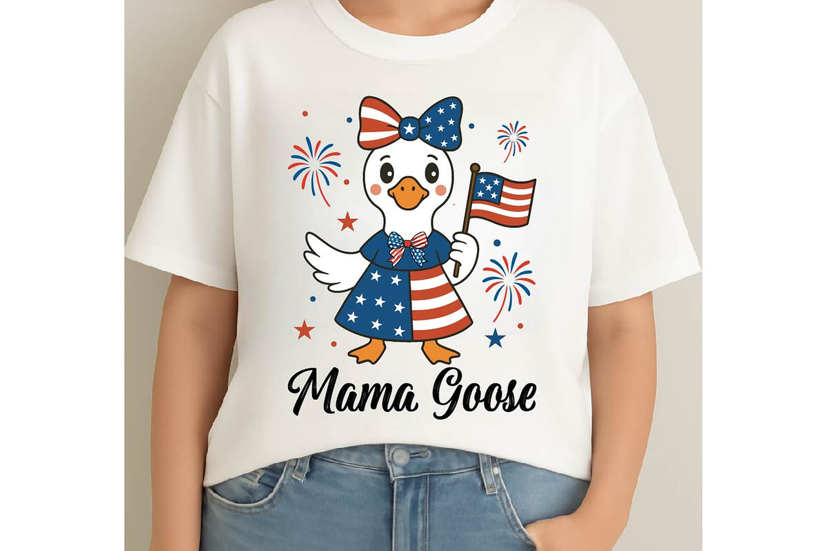 4th of July Mama Goose SVG PNG, an Object Graphic by Digi_Design_World (Photo 3 of 6)