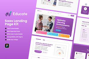School Management Web Landing Page, a Landing Page Template by UICreative
