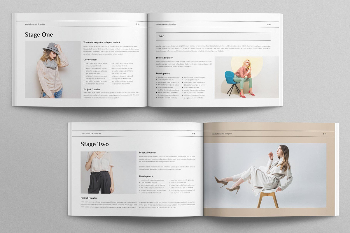 Media Press Kit Template, a Brochure Template by E-Type (Photo 7 of 9)