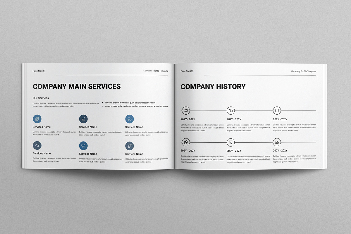 Company Profile Template, a Brochure Template by E-Type (Photo 4 of 7)