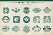 Vintage Badges, a Branding & Logo Template by g design (Thumbnail 2 of 15)