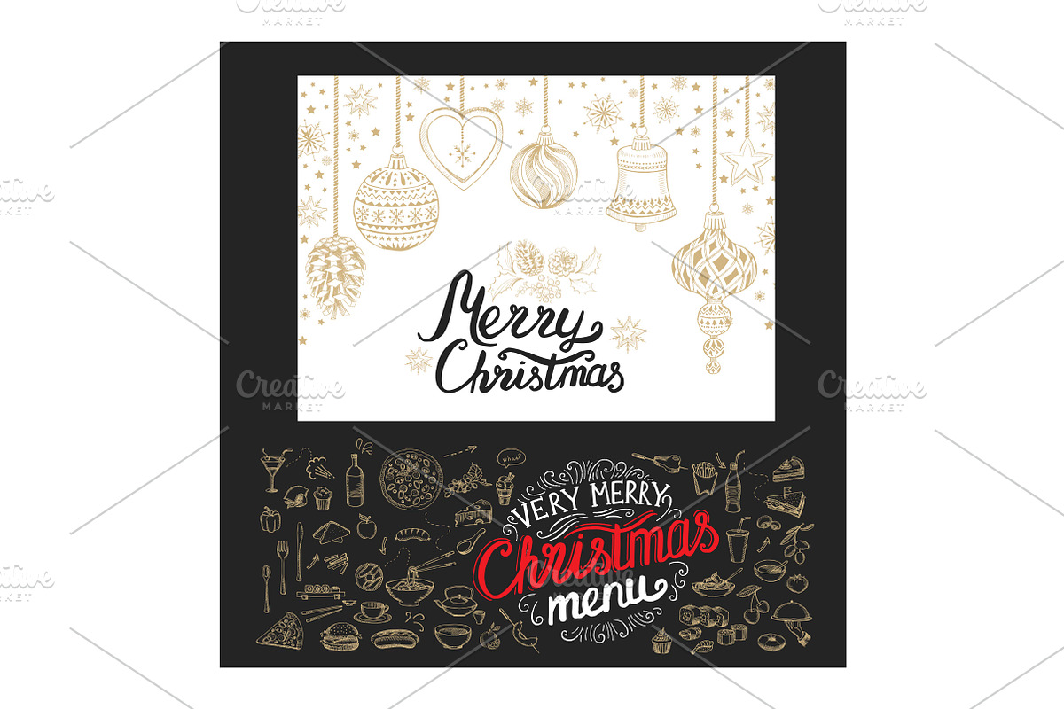 Christmas menu template, a Food Illustration by SpaceDuck