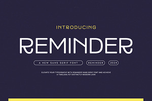 Reminder - Modern Display Sans Serif