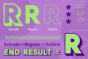 Radeil 3D, a Sans Serif Font by Craft Supply Co. (Thumbnail 2 of 8)
