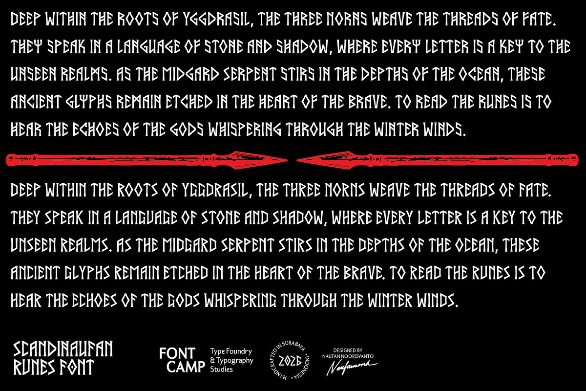 Scandinaufan Runes Font, a Serif Font by Fontcamp Type Foundry (Photo 7 of 16)