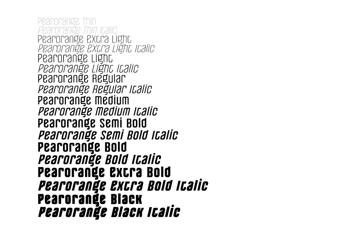 Pearorange Modern Sans Font Family, a Sans Serif Font by Ryul Davidson (Photo 3 of 14)
