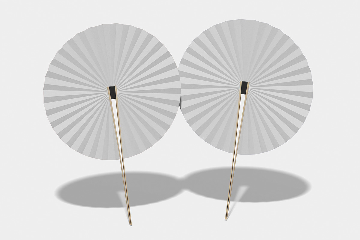 Hand Fan Mockup, a Merchandise Mockup by Permadi Creative (Photo 3 of 5)