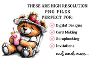 Watercolor Strawberry Bear Clipart, a Seasonal Illustration by OK Design (Thumbnail 6 of 6)