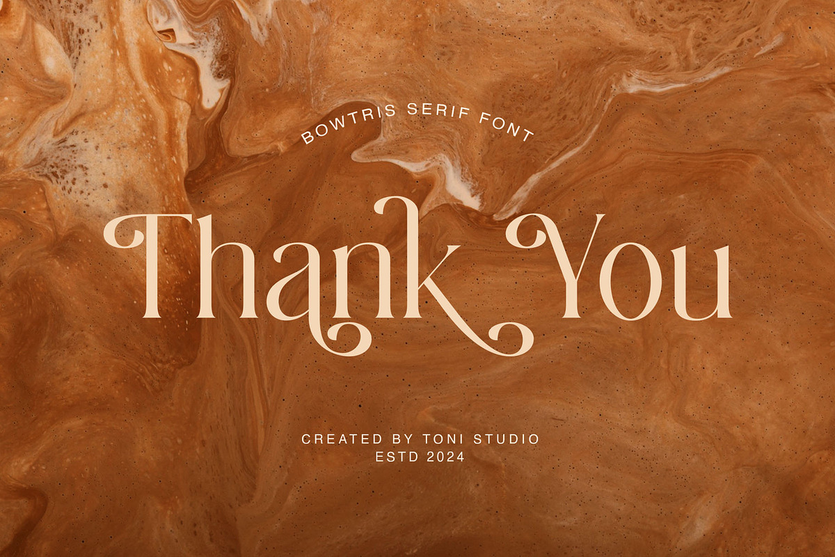Bowtaris || ligature display serif, a Serif Font by ToniStudio (Photo 9 of 9)