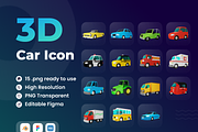 Car 3D Illustration, a Cars & Vehicle 3D Model by Vektora Studio (Thumbnail 1 of 6)