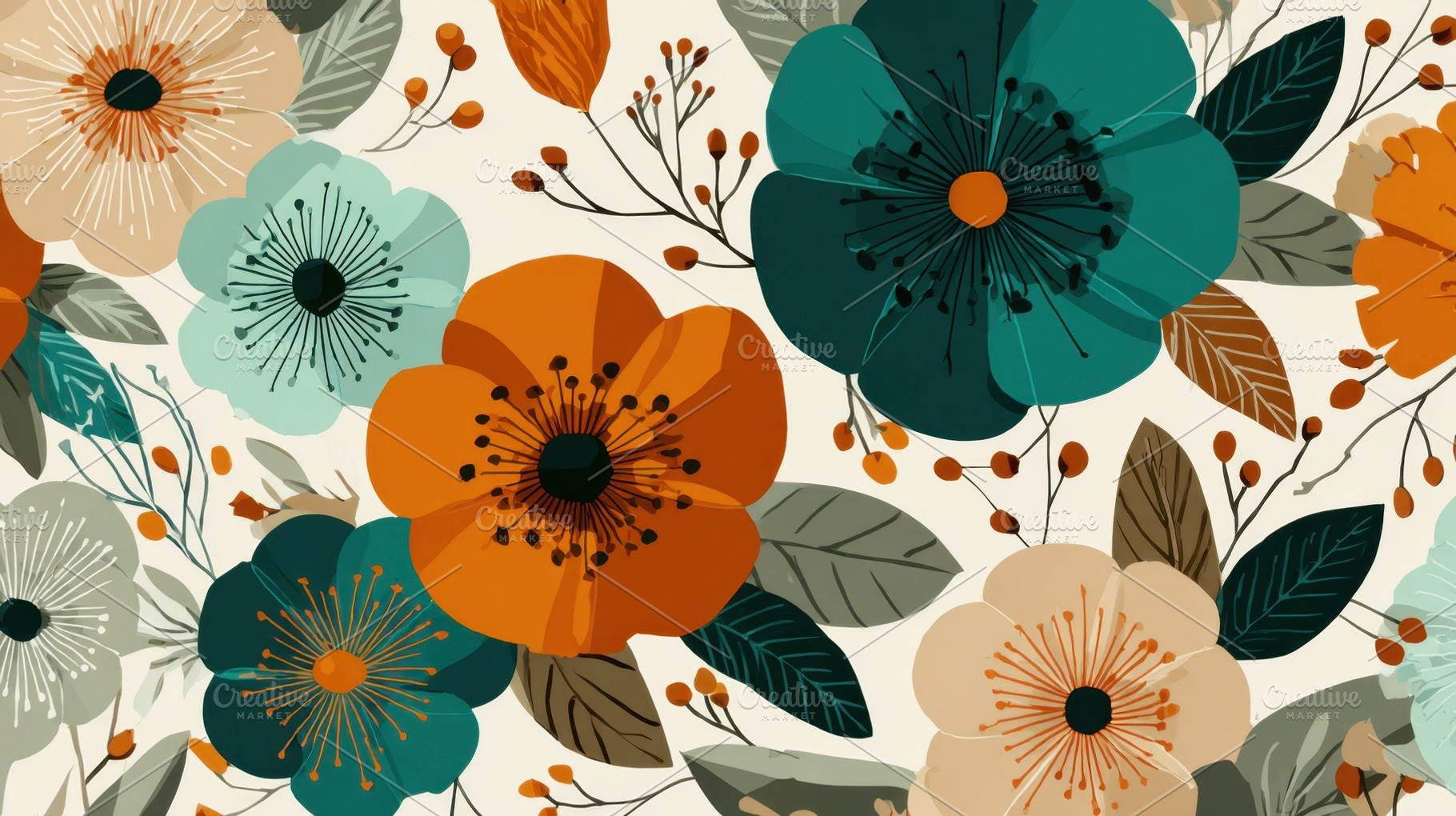 Colorful flowers in a bright design, a Photo by Beautiful things