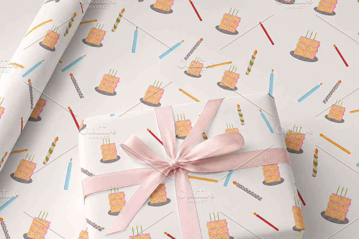 Dopamine Cakes Seamless Pattern Set, a Food Illustration by Oleksandra Illustrates (Photo 14 of 14)