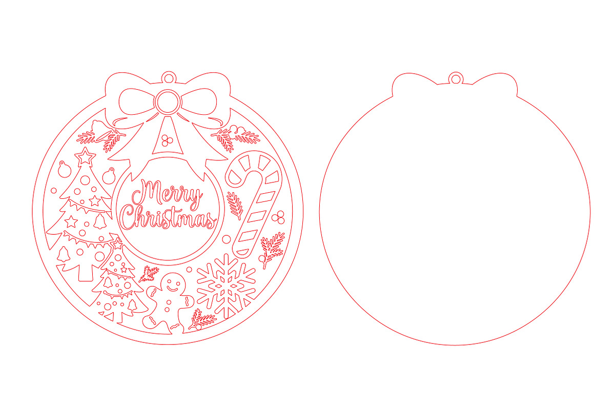 Merry Christmas SVG Laset Cut, an Object Graphic by DreamCafeArt (Photo 4 of 4)