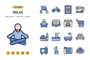 Relax Color Icons, an Icon by Spacepixel Creative