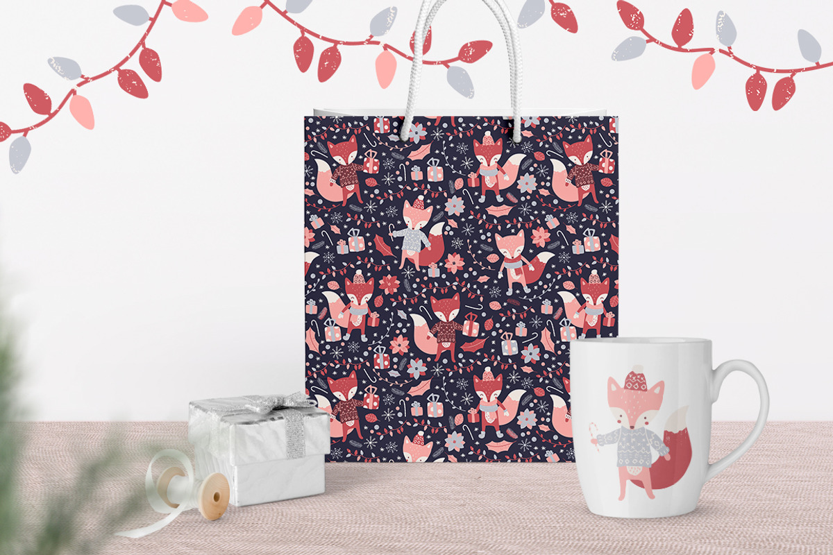 Cute foxes patterns and clipart, a Pattern Graphic by Inna Moreva (Photo 5 of 7)