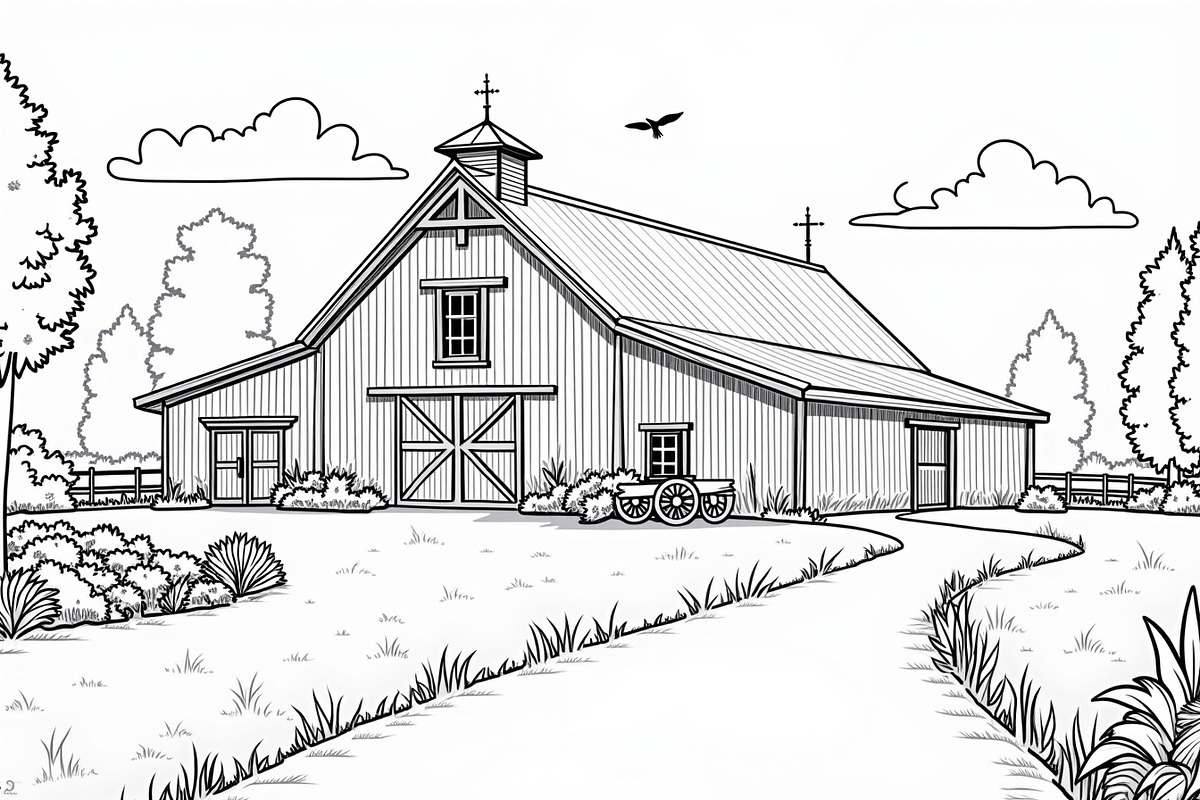 Vintage Farmhouse Sketch Bundle, an Illustration by hafijul (Photo 3 of 7)