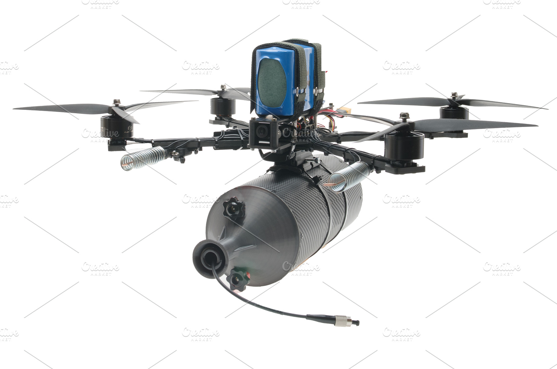 FPV drone with propellers and camera, a Technology Photo by Stockphoto by vzwer