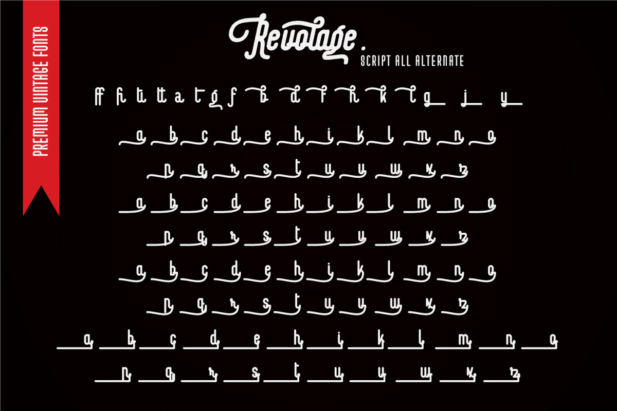 Revolage. - a Premium Vintage Font, a Script Font by Vava Aryanto (Photo 15 of 16)