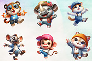 Watercolor Cute Funny Animals, an Animal Illustration by Craft Nest (Thumbnail 4 of 4)