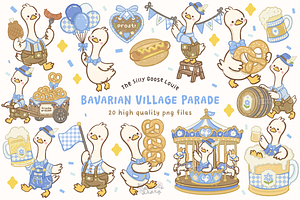 Bavarian Goose Oktoberfest Clipart