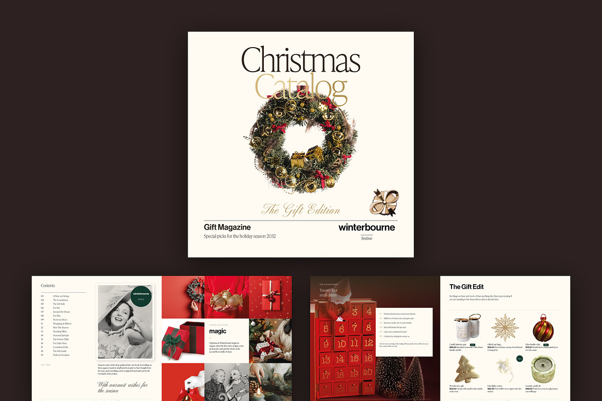Square Christmas Catalog Template, a Brochure Template by BrandPacks (Photo 7 of 7)