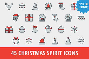 Sale: 45 Christmas Icons Bonus!