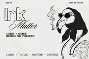 Ink Matter Brushes for Procreate, a Brush Add-On by Fins and Fiction (Thumbnail 1 of 7)