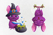 Cute cartoon bat, an Animal Illustration by VaraNa Art (Thumbnail 3 of 6)