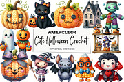 Cute Halloween Crochet Illustrations, an Illustration by DreamArtGraphic (Thumbnail 1 of 5)