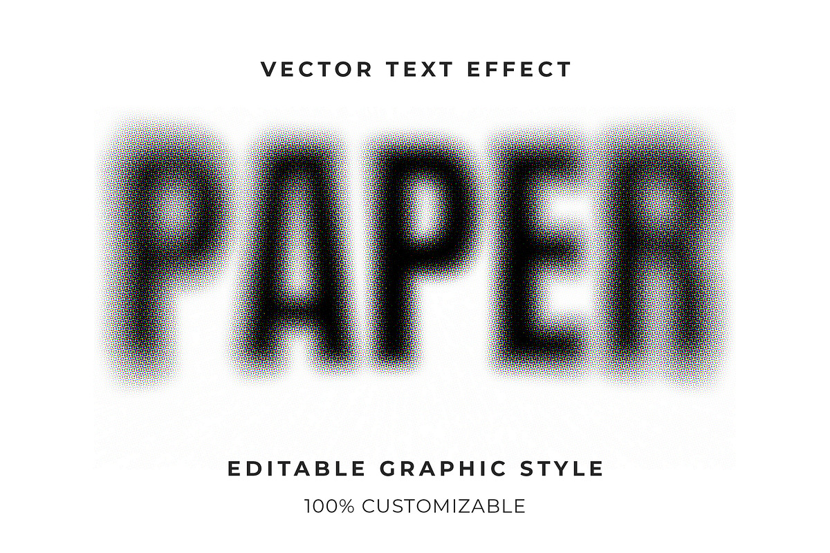 Halftone Print Vintage Text Effect, a Templates & Theme by studiogstock (Photo 1 of 2)