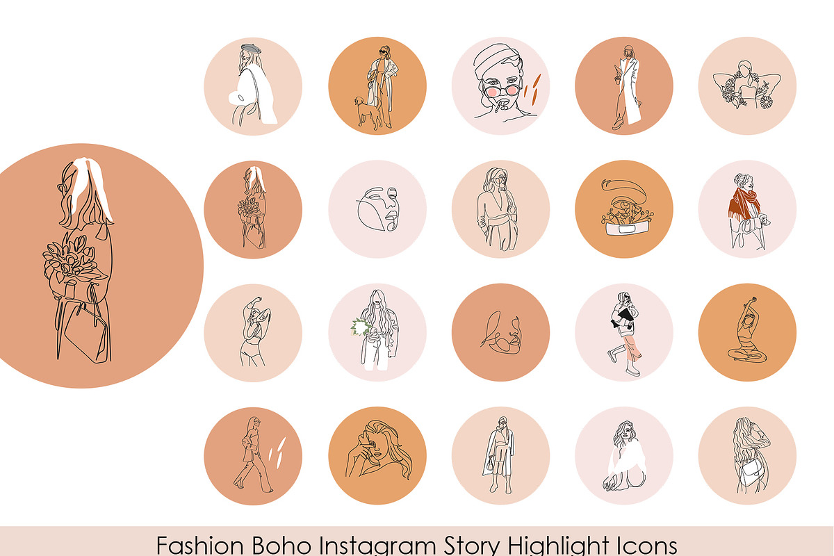 Boho Instagram Story Highlight Icons, a Social Media Template by velychko.ua (Photo 4 of 11)