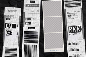 Airline Luggage Tag Photo Mockup