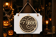Boo Halloween Sign SVG, a Work Illustration by Digital Artistic99 (Thumbnail 4 of 4)