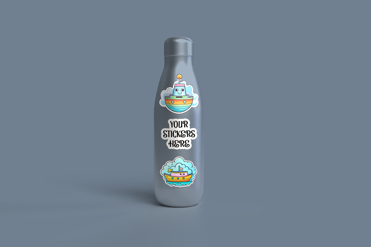 Water Drink Bottle Mockup, a Cups & Container Mockup by Rami's Mockups (Photo 3 of 9)