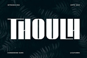 Thoulh Modern Display Font, a Sans Serif Font by Artiveko (Thumbnail 1 of 8)
