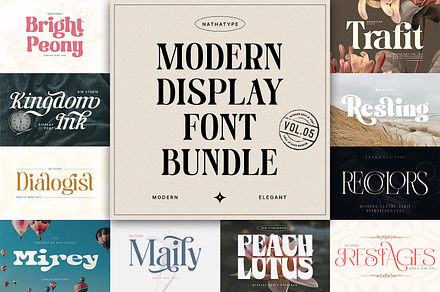 Modern Display Font Bundle 5