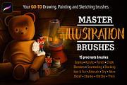 Master Illustration Brushes, a Brush Add-On by potterDesigns (Thumbnail 1 of 6)