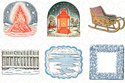Watercolor Winter Clipart Collection, an Illustration by Black Bird Studio (Thumbnail 2 of 6)