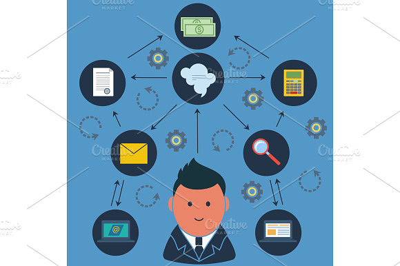 Businessman surrounded business preview 2